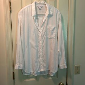 NWOT Old Navy white linen long sleeve blouse